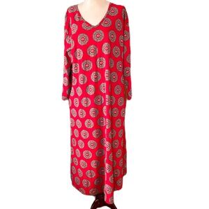 Svaha Red Patterned Women's Dress